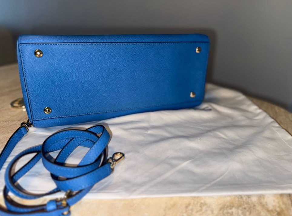 Mavi Michael Kors Deri Çanta - Görsel 5