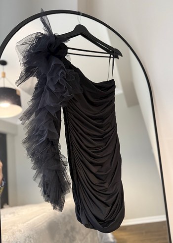 Kikiriki Siyah Mini Elbise - Görsel 6