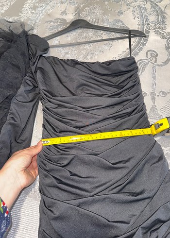 Kikiriki Siyah Mini Elbise - Görsel 3