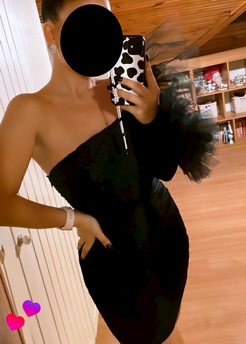 Kikiriki Siyah Mini Elbise - Görsel 2