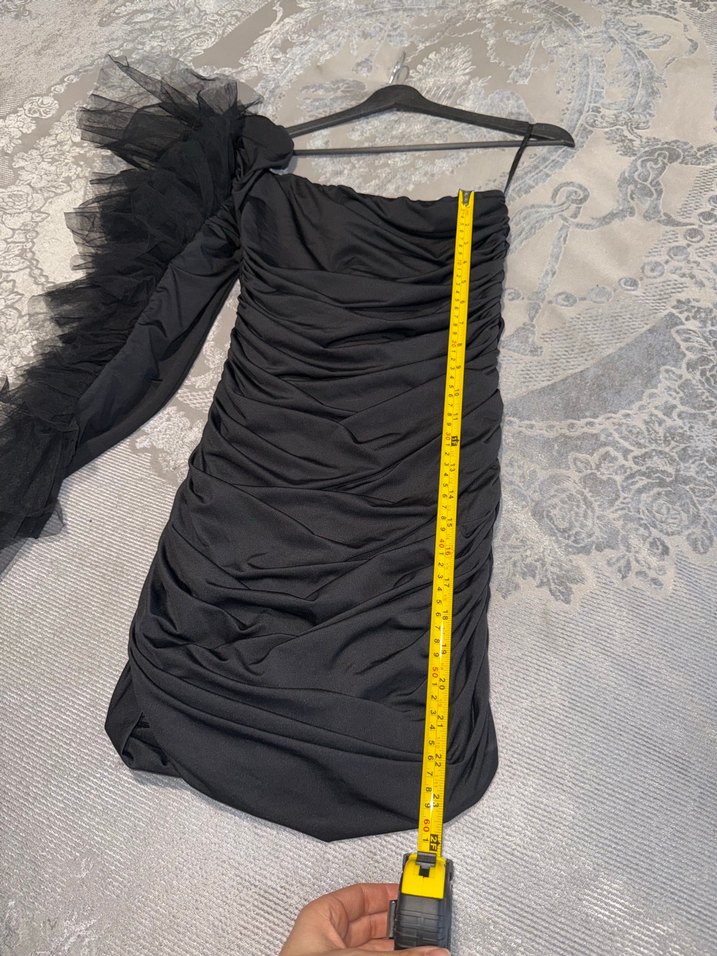 Kikiriki Siyah Mini Elbise - Görsel 4