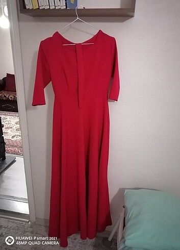 s Beden Kadın Kırmızı Elbise