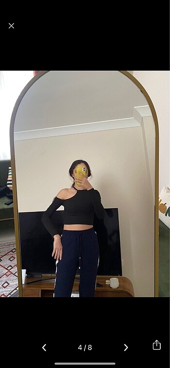 xs Beden siyah Renk Crop üst
