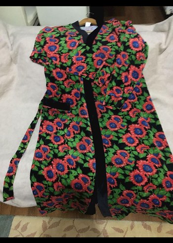 Nasateks Çiçek Desenli Uzun Bohem Kadın Kimono&Sabahlık - Görsel 6