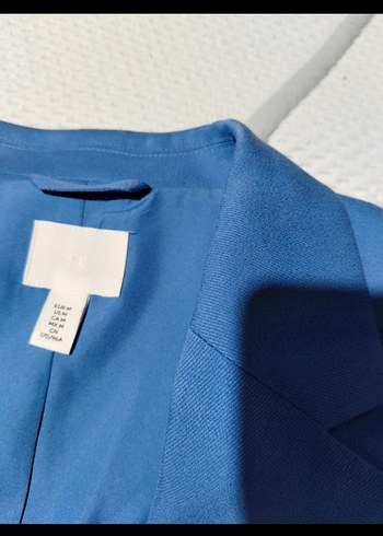 H&M Mavi Düğmeli Kadın Blazer Ceket - Görsel 3