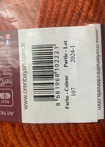 Ören Tanja El Örgü Ipi 107 Kiremit - Görsel 10