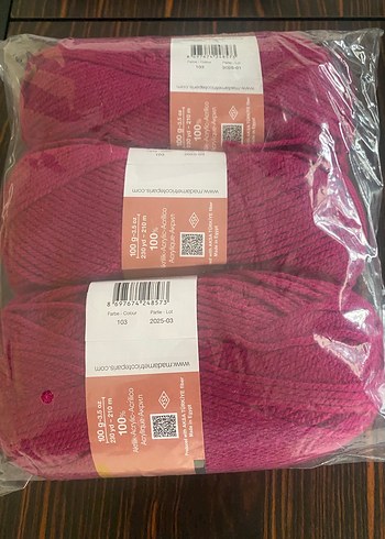 Ören Bayan Favori El Örgü İpi Mürdüm 103 - Görsel 6