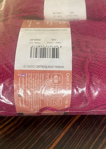 Ören Bayan Favori El Örgü İpi Mürdüm 103 - Görsel 7