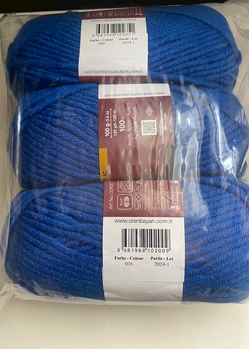 Ören Bayan Tanja El Örgü İpi 016 Koyu Mavi - Görsel 6
