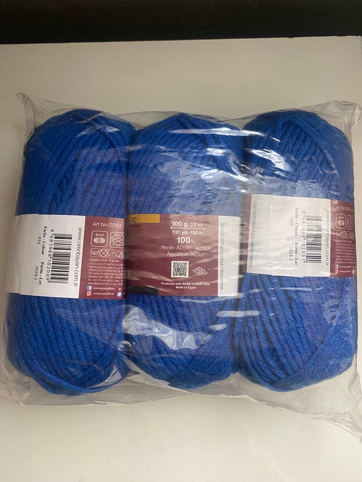 Ören Bayan Tanja El Örgü İpi 016  Koyu Mavi - Görsel 4