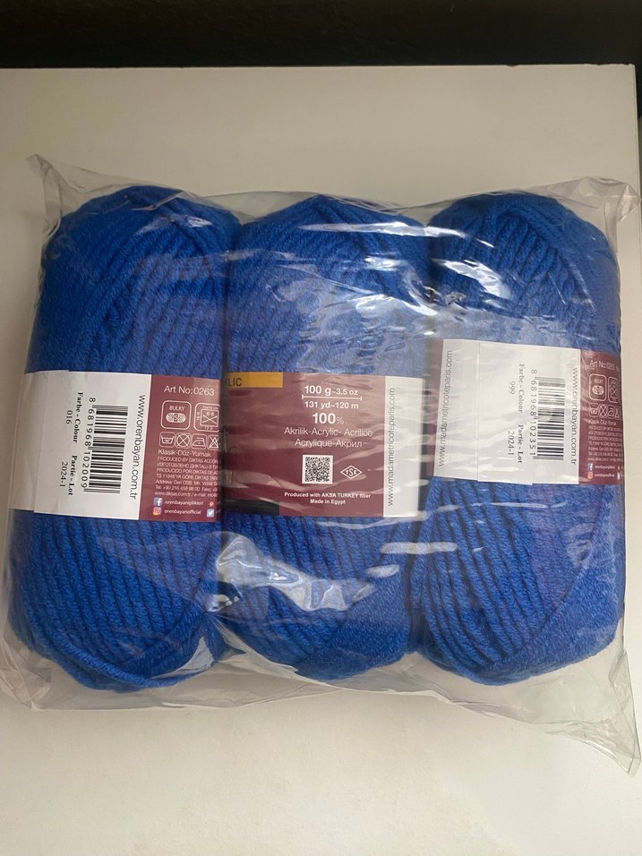 Ören Bayan Tanja El Örgü İpi 016  Koyu Mavi - Görsel 5