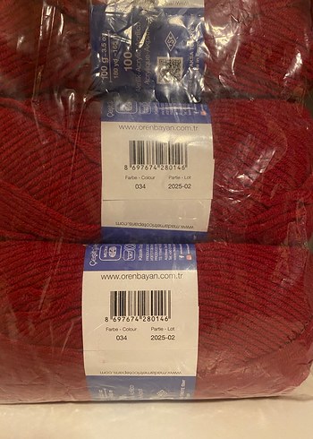 Ören Bayan Trend El Örgü İpi Koyu Kırmızı 034 - Görsel 7