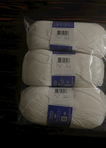 Ören Bayan Trend El Örgü İpi Parlak Beyaz 100 - Görsel 6