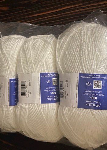 Ören Bayan Trend El Örgü İpi Parlak Beyaz 100 - Görsel 8