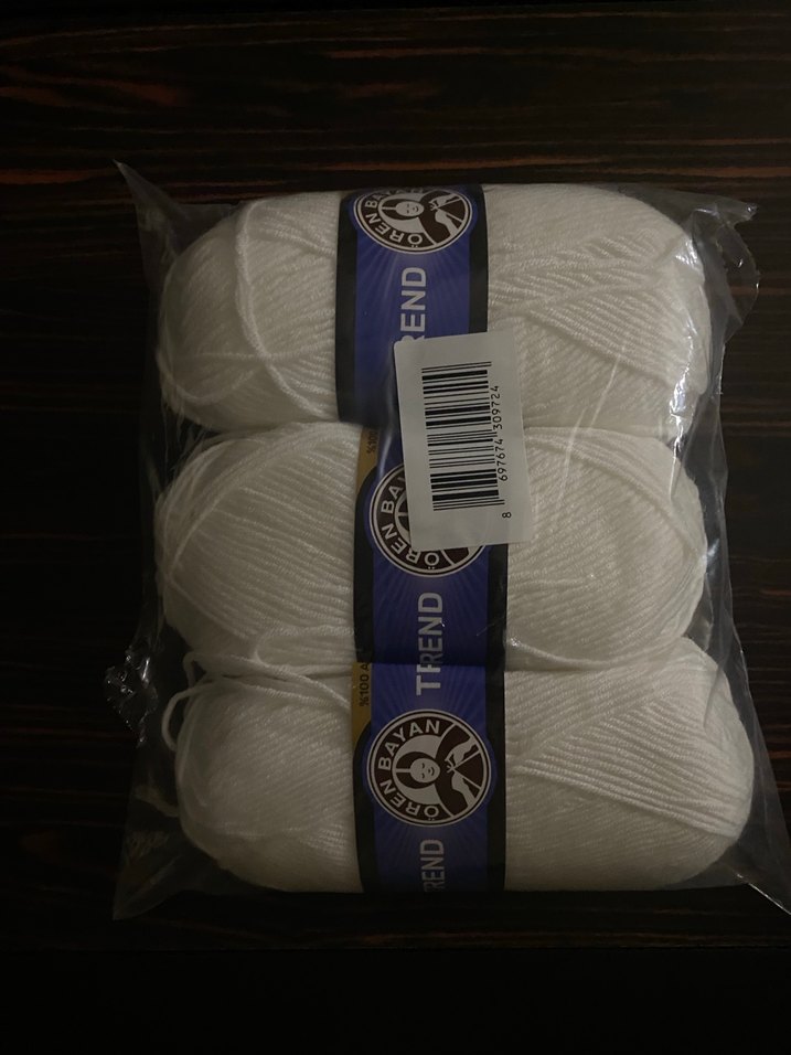 Ören Bayan Trend El Örgü İpi Parlak Beyaz 100 - Görsel 5