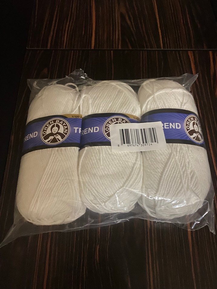 Ören Bayan Trend El Örgü İpi Parlak Beyaz 100 - Görsel 2