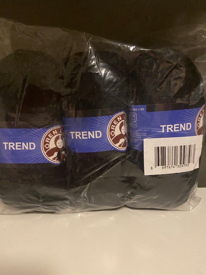 Ören Bayan Trend El Örgü İpi Siyah 999 - Görsel 2