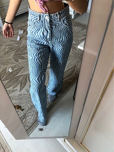 xs Beden xside mavi dalgalı jean