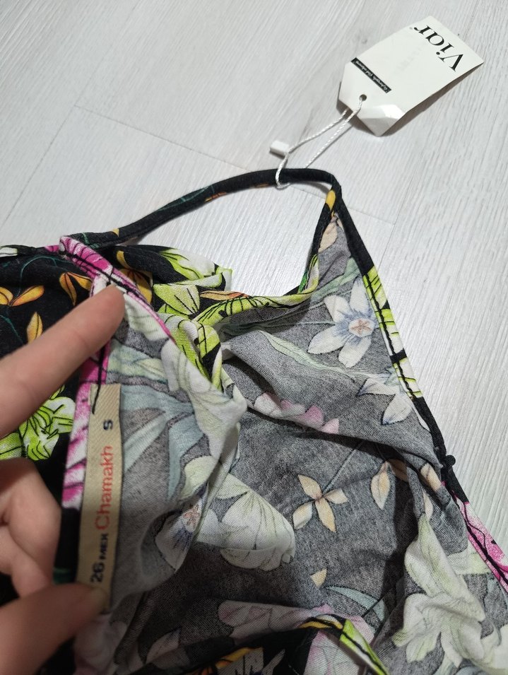 Çiçek Desenli Uzun Kadın Tulum - Görsel 3