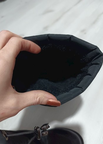 Siyah Platform Topuklu Kauçuk Bot - Görsel 2