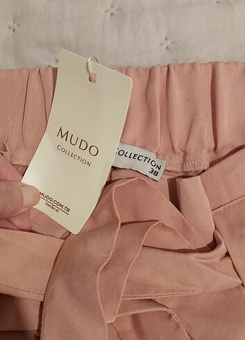 l Beden pembe Renk Mudo kumaş pantolon 