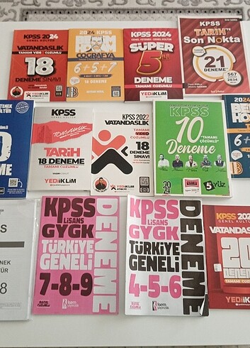 Kpss deneme, kitaplar