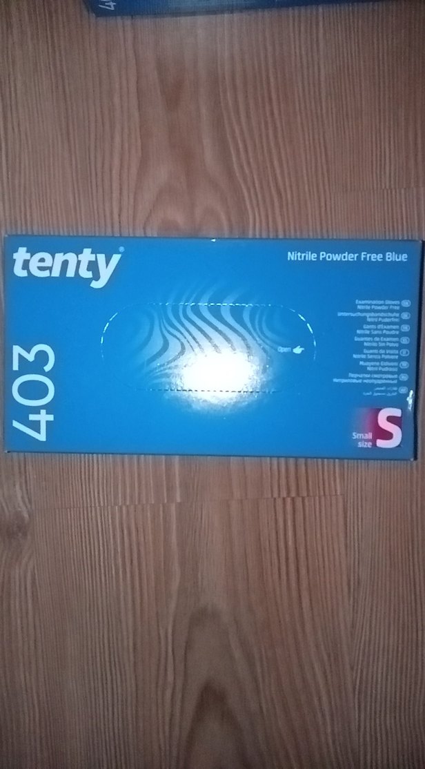 Tenty M Beden Mavi Tozsuz Nitril Eldiven - Görsel 2