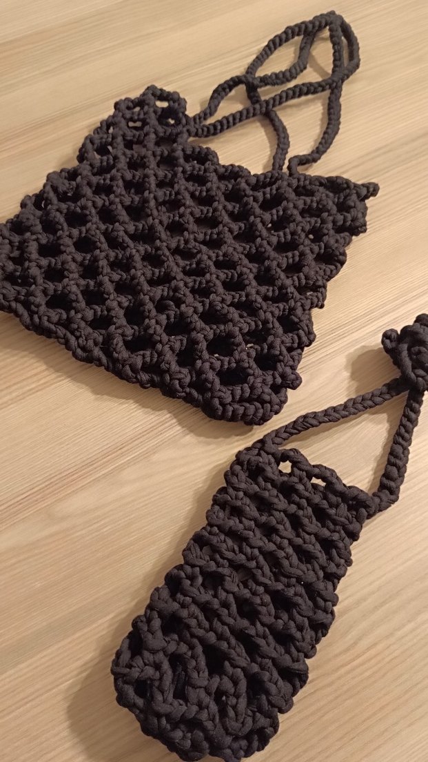 Koyu Kahverengi Örgü Bohem Kadın Çanta - Görsel 2