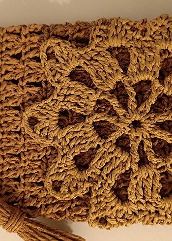 Örgü Kadın Çapraz Çanta Bohem Tarzında - Görsel 4