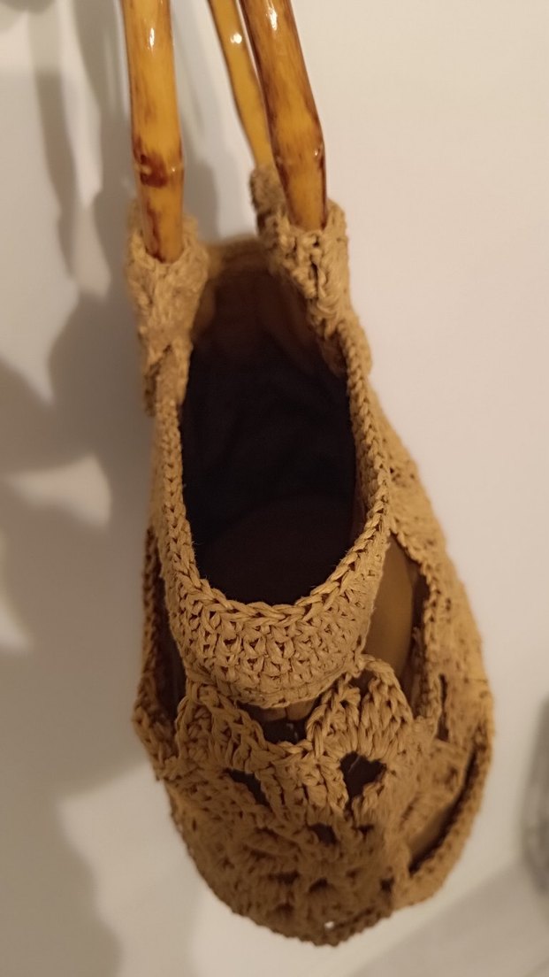 Bej Dantel Detaylı Örgü Bohem Kadın Çanta - Görsel 4