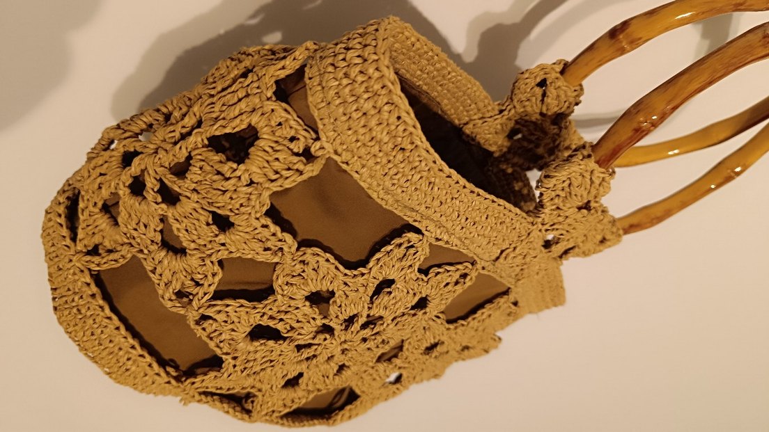 Bej Dantel Detaylı Örgü Bohem Kadın Çanta - Görsel 5