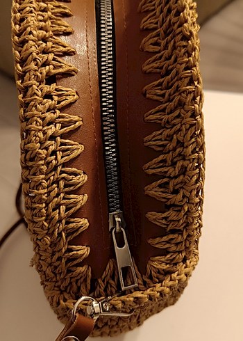 Bej Örgü Bohem Kadın Çanta - Görsel 6