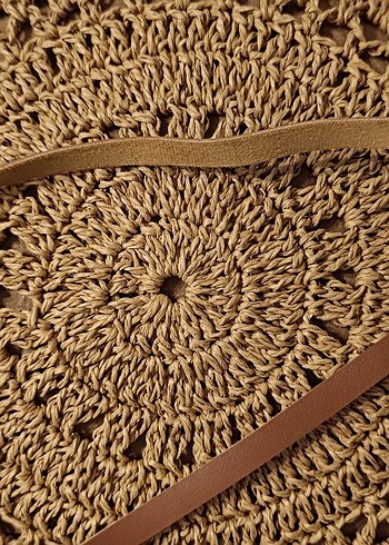 Bej Örgü Bohem Kadın Çanta - Görsel 7