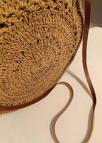 Bej Örgü Bohem Kadın Çanta - Görsel 5