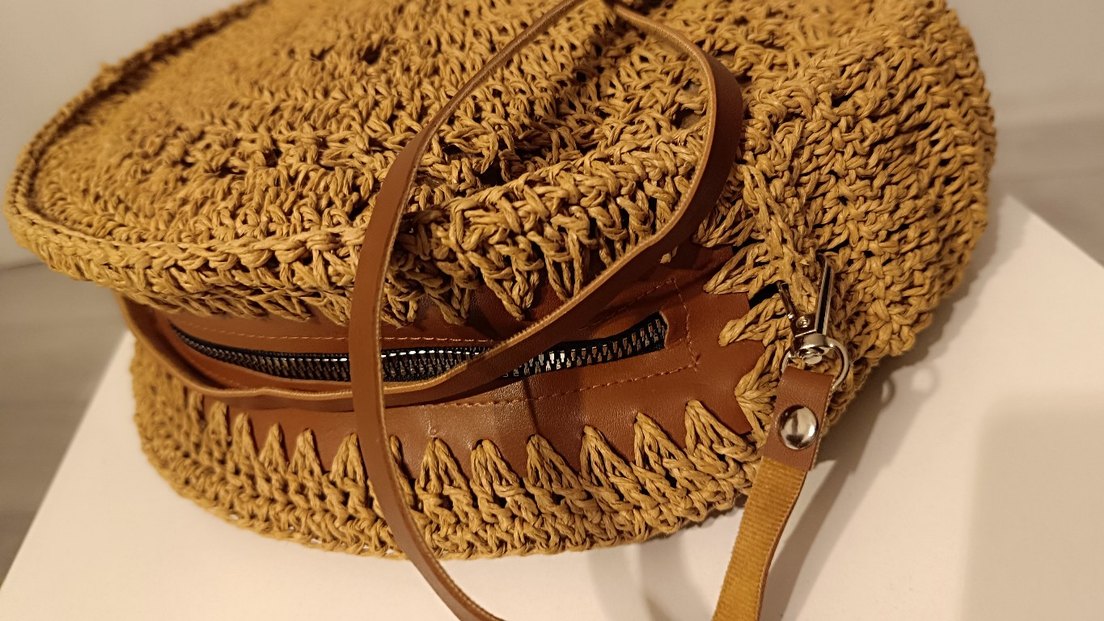 Bej Örgü Bohem Kadın Çanta - Görsel 2