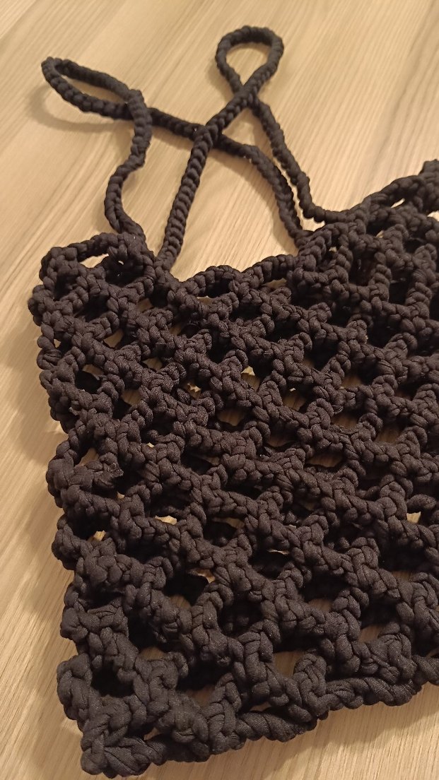 Dantel Detaylı Kahverengi Örgü Kadın Çanta - Görsel 2