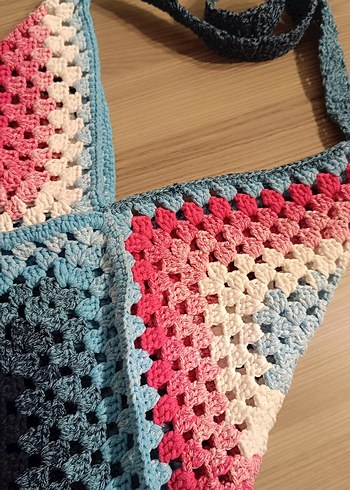 Renkli Örgü Bohem Kadın Fular - Görsel 4