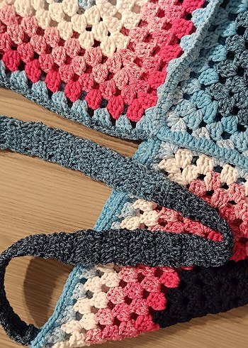 Renkli Örgü Bohem Kadın Fular - Görsel 2