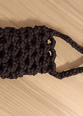 Gri Örgü Kadın Çapraz Çanta - Görsel 2