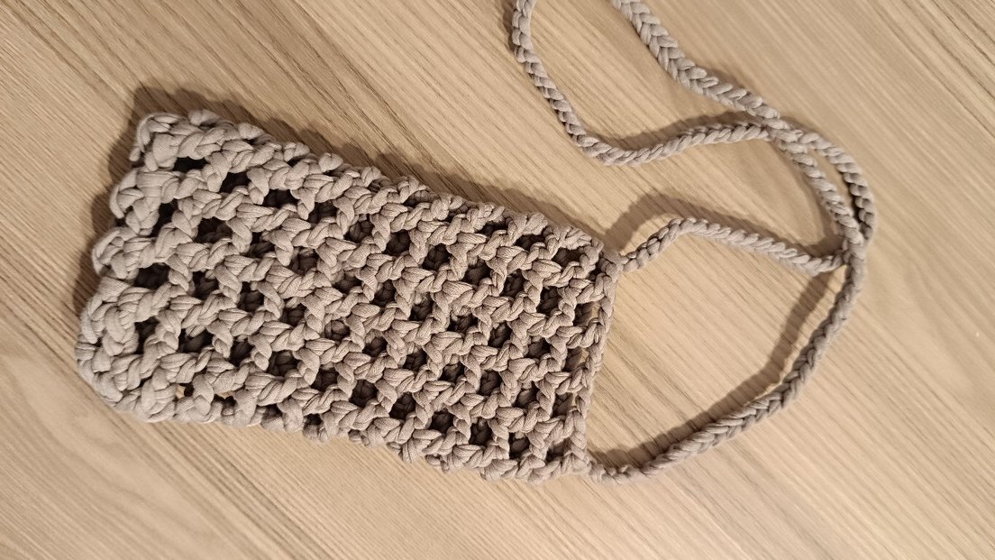 Gri Örgü Kadın Çapraz Çanta - Görsel 3