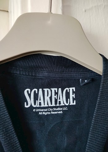 l/xl Beden Scarface siyah Baskılı Oversize Erkek Tişört