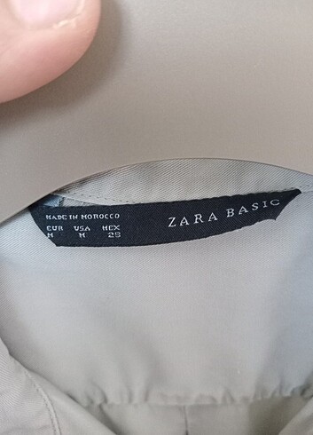 m Beden haki Renk Zara basic gömlek
