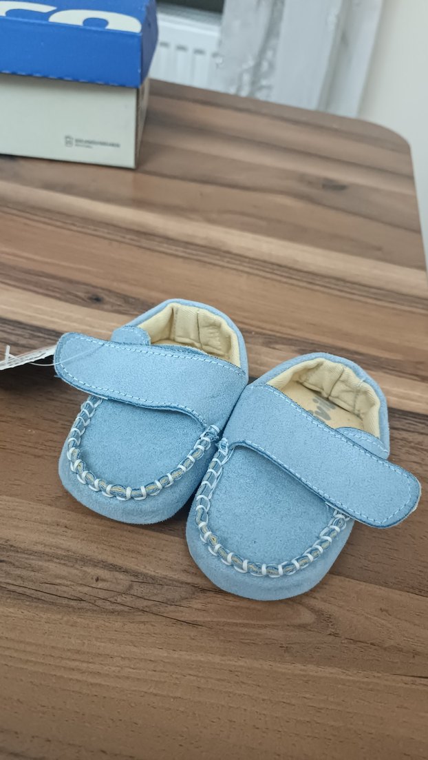 Mavi Süet Erkek Bebek İlk Adım Ayakkabısı civil - Görsel 2