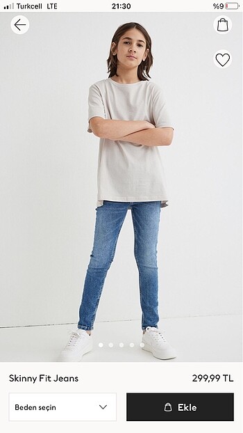 H&M Skinny Fit Jean Erkek Çocuk