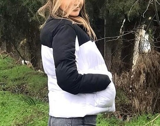 siyah beyaz mont