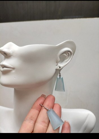 Accessorize Şeffaf Mavi Sallantılı Küpe