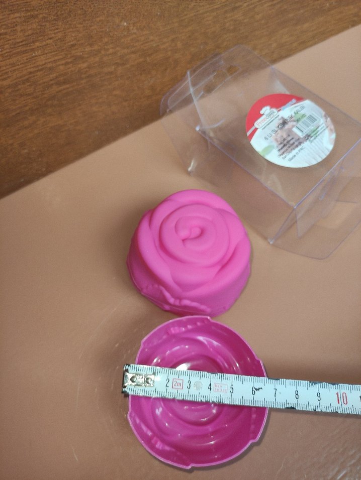 6'lı Silikon Mini Kek Kalıpları Gül Motifli - Görsel 4