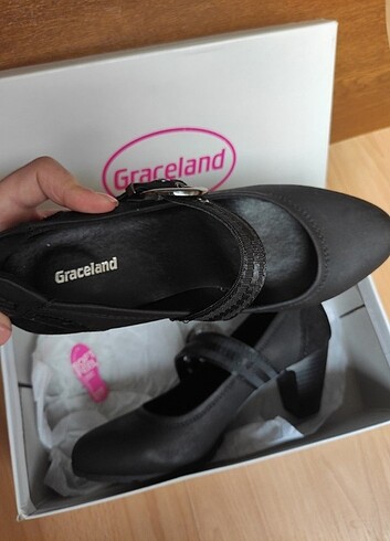 38 Beden Graceland Siyah Topuklu Ayakkabı 38.