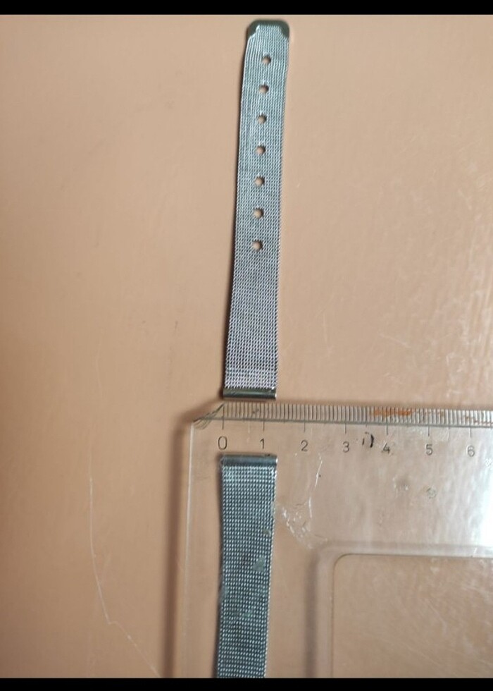 14 mm Gümüş Renk Hasır Metal Saat Kordonu Kayışı - Görsel 3