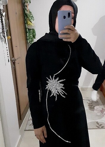 38 Beden siyah Renk Abiye